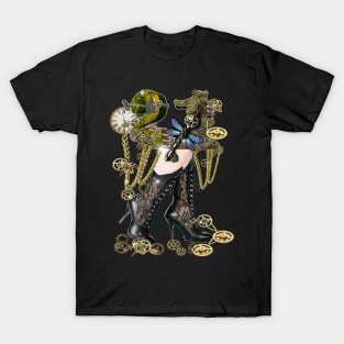 21st Steampunk Birthday girl Party-gift T-Shirt